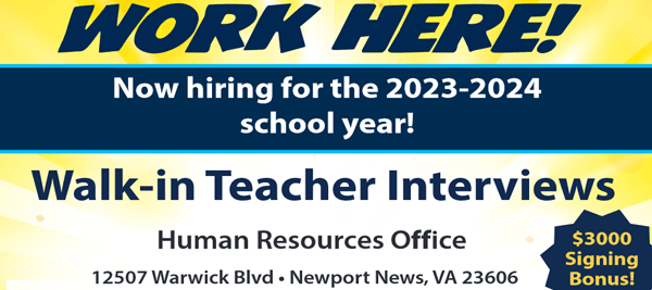 Walk-in Teacher Interviews