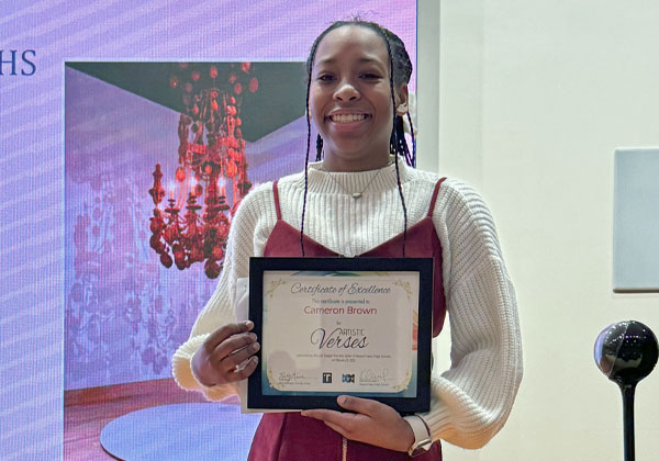 Students read work, receive awards for art-inspired poetry