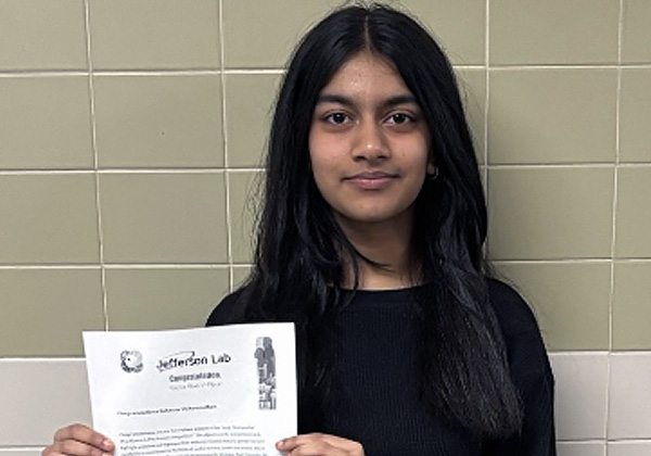 Menchville student wins Distinguished Trailblazers in the Sciences competition