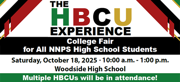HBCU College Fair for NNPS High School Students, Oct. 18, 10am-1pm, Woodside High School