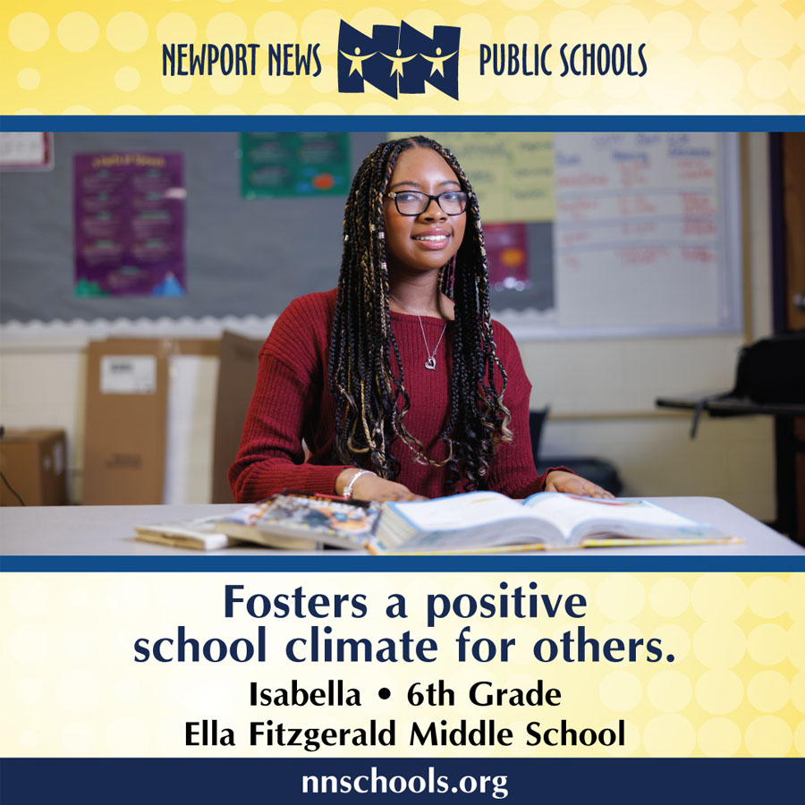 Student Spotlight on Ella Fitzgerald Middle School 6th grader Isabella Norman