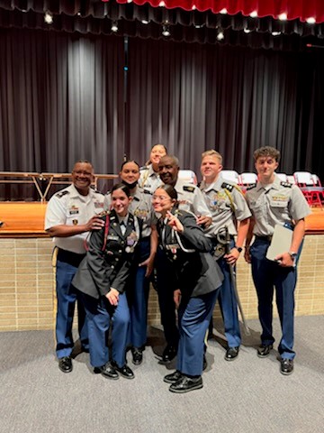 Denbigh's ROTC unit pose happily at the annual Awards Night.