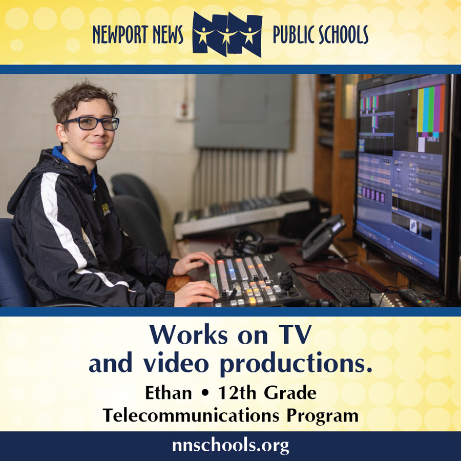 Visit <a href=https://sbo.nn.k12.va.us/spotlight>Student Spotlights</a> on the Newport News Public Schools website.